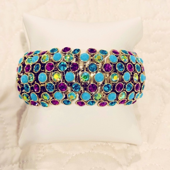 Sequin Sparkling Multicolor Stretch Bracelet NWOT - Picture 2 of 4